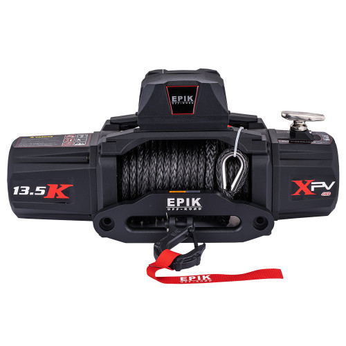 Epik XPV 13,500 lbs Winch – Synthetic Rope, 12V, Wireless — epik xpv winch 13000lb with synthetic rope main 01 1000x1000